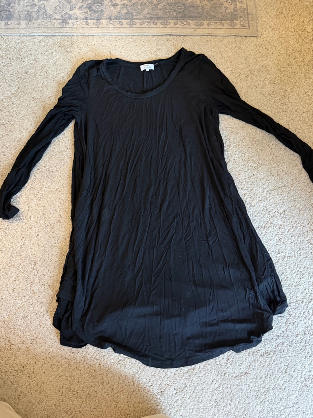 Piko 1988 Black Long-Sleeve Swing Dress - Picture 2 of 6